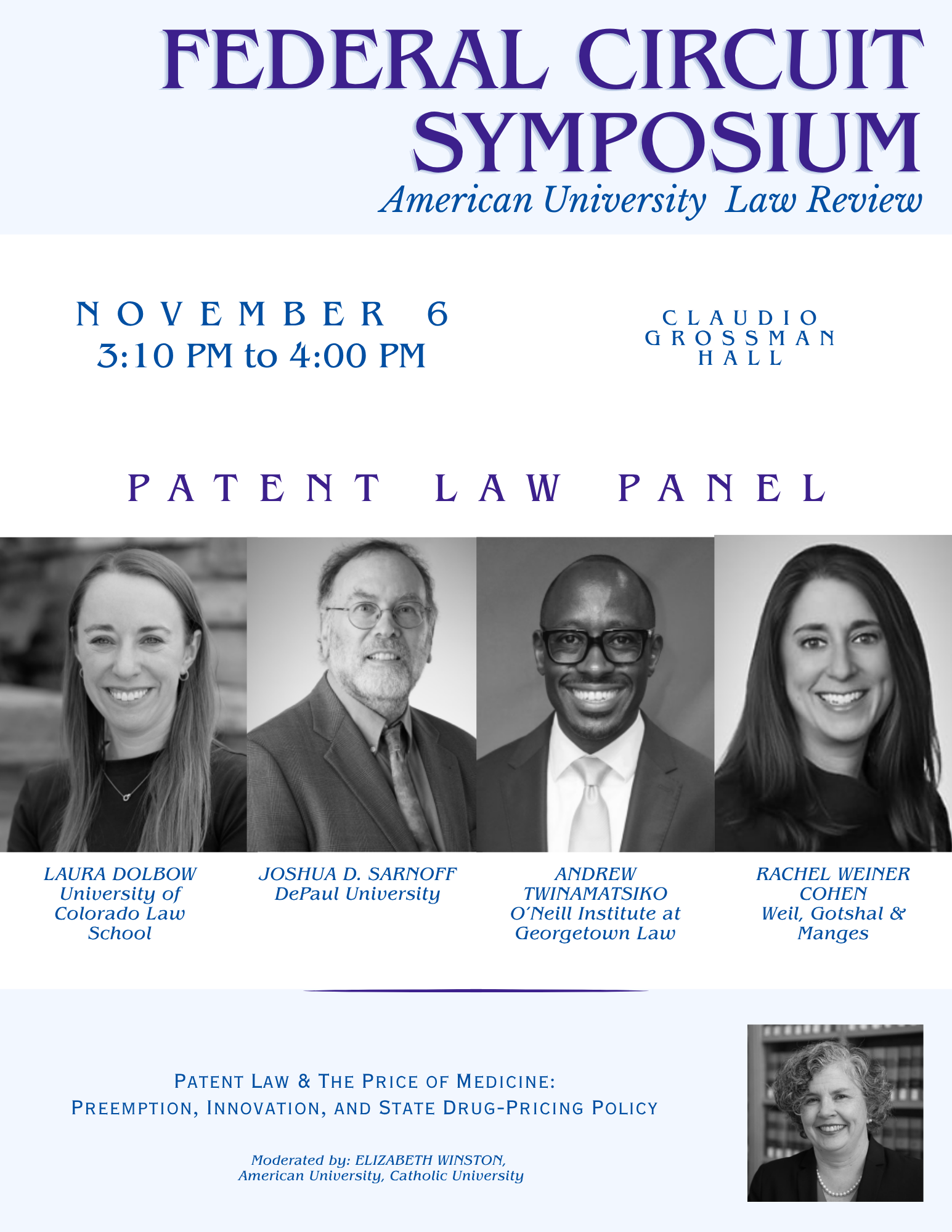 Patent Law Panel flyer